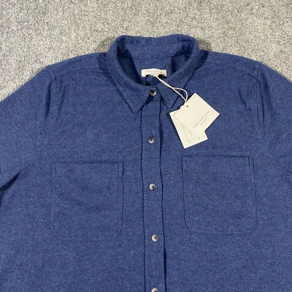 BeachLunchLounge Sally Brushed Knit Shacket Womens X-Large XL Blue Shirt Jacket - Picture 4 of 16